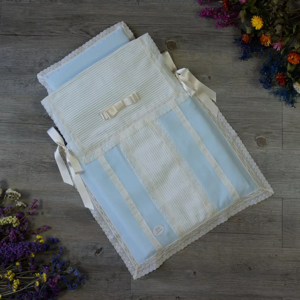 Saco lencero celeste marfil - Imagen 3