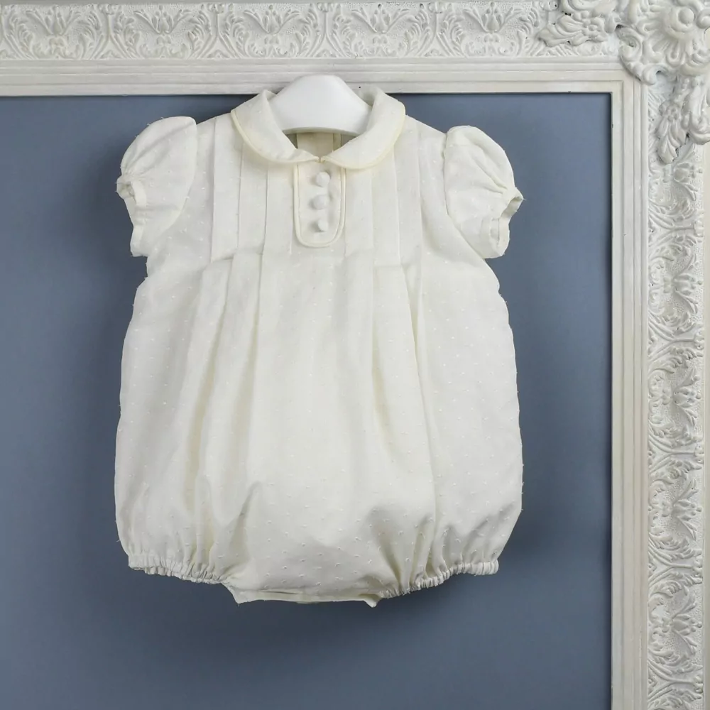 Romper in Cotton Plumeti